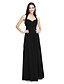 cheap Bridesmaid Dresses-A-Line Bridesmaid Dress Halter Neck Sleeveless Elegant Floor Length Chiffon with Criss Cross / Side Draping 2022