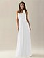 cheap Bridesmaid Dresses-A-Line Halter Neck Floor Length Chiffon Bridesmaid Dress with Draping / Ruffles / Ruched