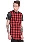 baratos Camisas &amp; Regatas para Homem-Homens Camiseta Moda de Rua Geométrica Decote Redondo