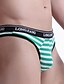 cheap Men&#039;s Briefs Underwear-Men&#039;s Briefs 1 PC Underwear Classic Style Striped Cotton Natural Green Black Blue S M L