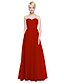 cheap Bridesmaid Dresses-A-Line V Neck Floor Length Tulle Bridesmaid Dress with Ruffles / Side Draping