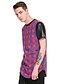 baratos Camisas &amp; Regatas para Homem-Homens Camiseta Moda de Rua Geométrica Decote Redondo