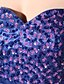 abordables Robes d&#039;Occasions Spéciales-Robe de Soirée Coeur Mi-long Organza Robe avec Paillette par