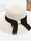 זול כובעי קש-בגדי ריקוד נשים כובע קש כובע שמש חמוד קש מסיבה עבודה וינטאג&#039; - טלאים לבן שחור ורוד מסמיק