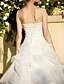 זול שמלות כלה-שמלות חתונה נשף סטרפלס סטרפלס עד הריצפה אורגנזה שמלות כלה עם כיווצים למעלה חרוזים 2023