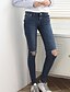 billige Kvindebukser-Dame Moderne Skinny / Tynd / Jeans Bukser Ensfarvet