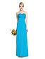 cheap Bridesmaid Dresses-A-Line Sweetheart Neckline Floor Length Chiffon / Sequined Bridesmaid Dress with Sequin / Draping / Criss Cross by LAN TING BRIDE®