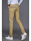 cheap Chinos-Men&#039;s Slim Chinos Business Trousers Solid Colored Full Length Work Streetwear Punk &amp; Gothic Black Gray Inelastic / Plus Size