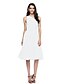 Χαμηλού Κόστους Φορέματα Παρανύμφων-Γραμμή Α Φόρεμα Παρανύμφων Ένας Ώμος Αμάνικο Μέχρι το γόνατο Σιφόν με Πλαϊνό ντραπέ 2022