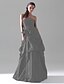 Χαμηλού Κόστους Φορέματα Παρανύμφων-Βραδινή τουαλέτα / Γραμμή Α Φόρεμα Παρανύμφων Στράπλες Αμάνικο Μακρύ Ταφτάς με Φούστα με πιασίματα / Ζώνη / Κορδέλα / Φιόγκος(οι) 2022