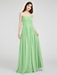 cheap Bridesmaid Dresses-A-Line Bridesmaid Dress Sweetheart Sleeveless Elegant Floor Length Chiffon with Criss Cross / Ruched