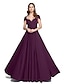 cheap The Wedding Store-A-Line Floor Length Jersey Bridesmaid Dress with Criss Cross / Pleats