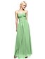 cheap Bridesmaid Dresses-Sheath / Column Strapless Floor Length Chiffon Bridesmaid Dress with Criss Cross by LAN TING BRIDE®