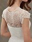 זול שמלות כלה-אולם שמלות חתונה גזרת A עם תכשיטים רצועות עד הריצפה שיפון שמלות כלה עם תחרה כפתור 2023
