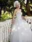 cheap Wedding Dresses-Ball Gown Sweetheart Neckline Floor Length Lace / Tulle Made-To-Measure Wedding Dresses with Sequin / Appliques by LAN TING BRIDE® / Sparkle &amp; Shine