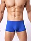 baratos Moda Íntima Exótica para Homem-Homens Cuecas boxer 1 PC Roupa de baixo Cor Sólida Fibra Sintética Super Sexy Branco Preto Azul M L XL