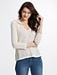 preiswerte Damen Pullover-Damen Standard Pullover-Lässig/Alltäglich Einfach Solide V-Ausschnitt Mit Kapuze Langarm Herbst Dünn Mikro-elastisch