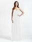 cheap Bridesmaid Dresses-Sheath / Column Sweetheart Neckline / Strapless Floor Length Chiffon Bridesmaid Dress with Criss Cross / Flower