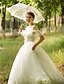 cheap Wedding Dresses-Ball Gown Wedding Dresses Off Shoulder Floor Length Tulle Short Sleeves Sparkle &amp; Shine with Beading Sequin Appliques 2020