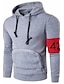 cheap Men&#039;s Hoodies &amp; Sweatshirts-Men&#039;s Hoodie Color Block / Solid Colored Hooded Long Sleeve Black Red Navy Blue Gray M L XL XXL / Spring / Fall