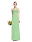 cheap Bridesmaid Dresses-A-Line Sweetheart Neckline Floor Length Chiffon / Sequined Bridesmaid Dress with Sequin / Draping / Criss Cross by LAN TING BRIDE®