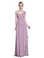 cheap Bridesmaid Dresses-Sheath / Column One Shoulder Floor Length Chiffon Bridesmaid Dress with Beading / Side Draping by LAN TING BRIDE®