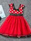cheap Dresses-Girl&#039;s Daily Holiday School Floral Dress,Cotton Polyester Summer Sleeveless Dot Red