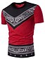 billige 3D-herreskjorter-Herre T-shirt Skjorte Grafisk Paisley Tribal Rund hals Hvid Sort Rød Kortærmet Daglig Sport Tynd Toppe Bomuld Gade