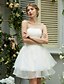 cheap Wedding Dresses-A-Line Strapless Short / Mini Organza / Satin Made-To-Measure Wedding Dresses with Appliques by LAN TING BRIDE® / Little White Dress