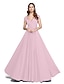 cheap The Wedding Store-A-Line Floor Length Jersey Bridesmaid Dress with Criss Cross / Pleats