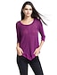 cheap Women&#039;s T-shirts-Women&#039;s Casual T-shirt - Solid Colored Lace / Spring / Fall