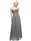 cheap Bridesmaid Dresses-Sheath / Column Strapless Floor Length Chiffon Bridesmaid Dress with Criss Cross by LAN TING BRIDE®