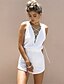 cheap Women&#039;s Rompers-Women&#039;s Romper Solid Colored Deep V Streetwear Holiday Going out Slim Regular Fit Sleeveless White S M L Summer