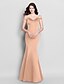 cheap Bridesmaid Dresses-Mermaid / Trumpet Bridesmaid Dress V Neck Sleeveless Open Back Floor Length Satin with Pleats 2022
