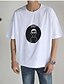 cheap Men&#039;s Tees &amp; Tank Tops-Men&#039;s Sports T-shirt Print Short Sleeve Tops Cotton Simple Round Neck White Black / Spring / Summer