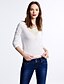 economico T-Shirt da donna-Per donna T-shirt Tinta unita Top Cotone Casual Moda città Bianco Nero