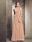 cheap Bridesmaid Dresses-Sheath / Column Bridesmaid Dress One Shoulder Sleeveless Floor Length Chiffon with Side Draping 2022