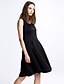 cheap Women&#039;s Dresses-Women&#039;s Party Vintage A Line Dress,Solid U Neck Knee-length Sleeveless Summer Mid Rise Micro-elastic Medium
