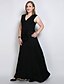 cheap Plus Size Maxi Dresses-Women&#039;s Swing Dress Maxi long Dress Black Pink Army Green Brown Sleeveless Solid Colored Leopard V Neck L XL XXL 3XL 4XL 5XL 6XL 7XL / Plus Size / Plus Size