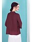 preiswerte Blusen und Hemden für Damen-Damen Solide - Chinoiserie Ausgehen Baumwolle Hemd, Ständer Wein L