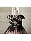 preiswerte Kleider für die Blumenmädchen-A-Linie Knie-Länge Blumenmädchenkleid Süßes Ballkleid Spitze mit Perlenstickerei Fit 3-16 Jahre