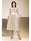 cheap The Wedding Store-Ball Gown / A-Line Bridesmaid Dress Straps Sleeveless Color Block Tea Length Satin with Sash / Ribbon / Draping 2022