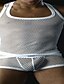 cheap Men&#039;s Exotic Underwear-Men&#039;s Super Sexy Undershirt Solid Colored Cut Out / Mesh