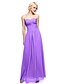 cheap Bridesmaid Dresses-Sheath / Column Strapless Floor Length Chiffon Bridesmaid Dress with Criss Cross by LAN TING BRIDE®