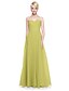 cheap Bridesmaid Dresses-A-Line V Neck Floor Length Tulle Bridesmaid Dress with Ruffles / Side Draping