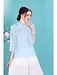 preiswerte Blusen und Hemden für Damen-Damen Solide - Chinoiserie Ausgehen Baumwolle Hemd, Ständer Wein L