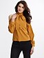 cheap Women&#039;s Tops-Women&#039;s Daily Work Casual Street chic All Seasons Shirt, Solid Turtleneck Long Sleeves Cotton