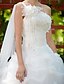 cheap Wedding Dresses-Wedding Dresses Floor Length Ball Gown Sleeveless One Shoulder Organza With Pick Up Skirt Beading 2023 Bridal Gowns