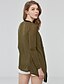 cheap Women&#039;s Blouses &amp; Shirts-Women&#039;s Coat,Solid Long Sleeve Spring / Summer / Fall Pink / Beige / Black / Brown / Green Polyester Thin