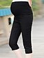 cheap Women&#039;s Pants-Women&#039;s Casual / Street chic Maternity Cotton Slim / Chinos Pants - Solid Colored Pleated High Rise / Work